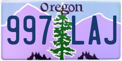 OR license plate 997LAJ