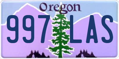 OR license plate 997LAS