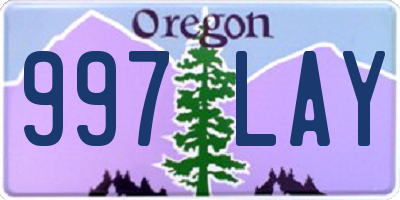 OR license plate 997LAY