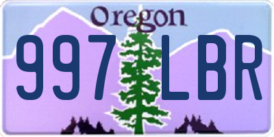 OR license plate 997LBR