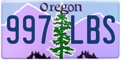 OR license plate 997LBS