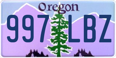 OR license plate 997LBZ