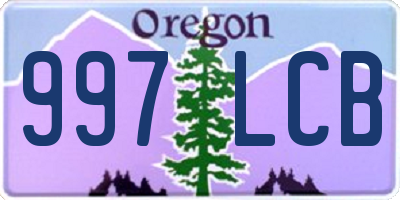 OR license plate 997LCB