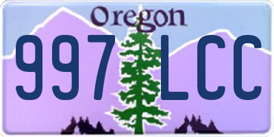 OR license plate 997LCC