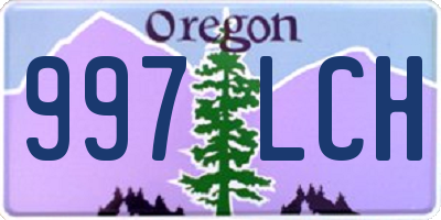 OR license plate 997LCH