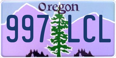 OR license plate 997LCL