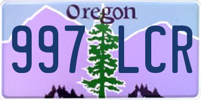 OR license plate 997LCR