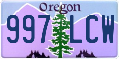 OR license plate 997LCW