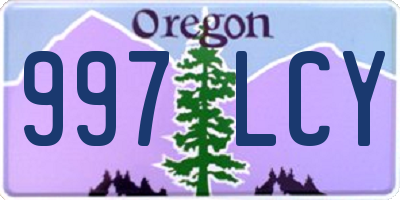 OR license plate 997LCY