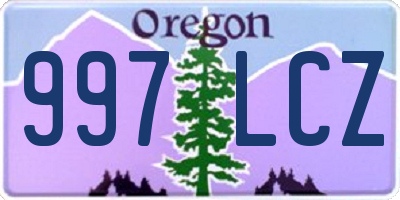 OR license plate 997LCZ