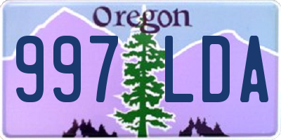 OR license plate 997LDA