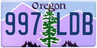OR license plate 997LDB