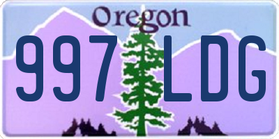 OR license plate 997LDG