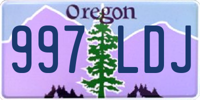 OR license plate 997LDJ