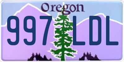 OR license plate 997LDL