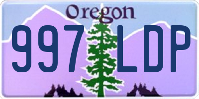 OR license plate 997LDP