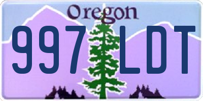 OR license plate 997LDT