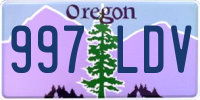 OR license plate 997LDV