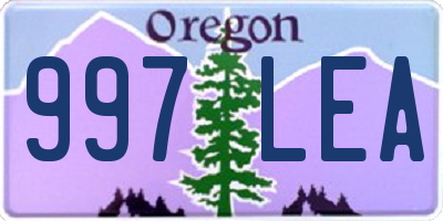 OR license plate 997LEA
