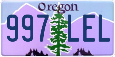 OR license plate 997LEL