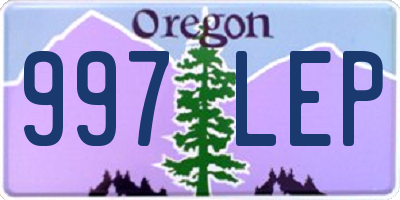 OR license plate 997LEP