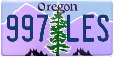 OR license plate 997LES