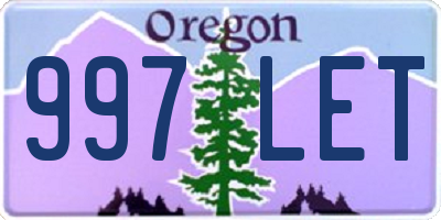OR license plate 997LET