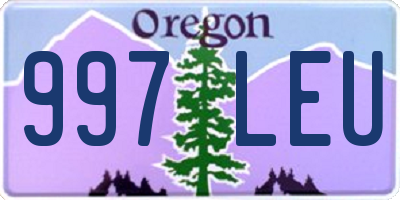 OR license plate 997LEU