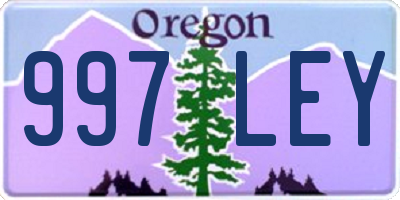 OR license plate 997LEY