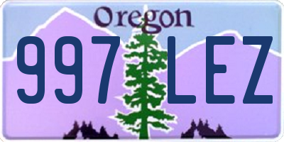 OR license plate 997LEZ