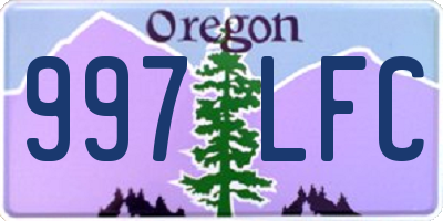 OR license plate 997LFC