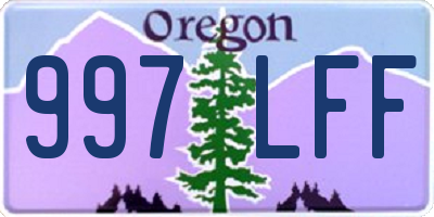 OR license plate 997LFF