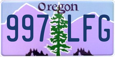 OR license plate 997LFG