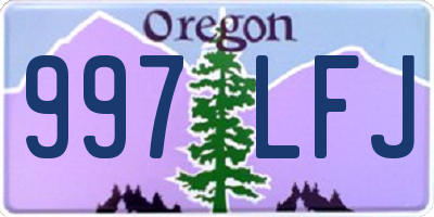 OR license plate 997LFJ
