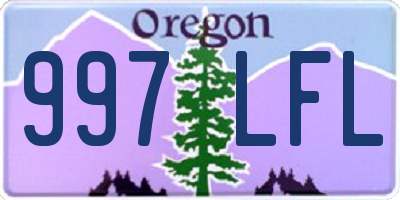 OR license plate 997LFL