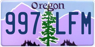 OR license plate 997LFM