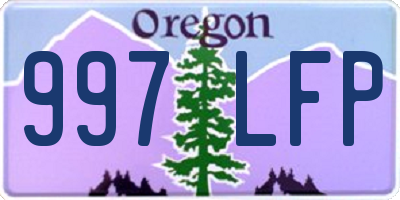 OR license plate 997LFP