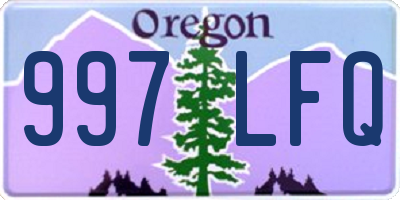 OR license plate 997LFQ
