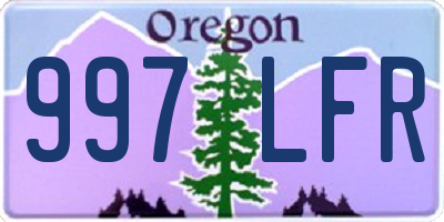 OR license plate 997LFR