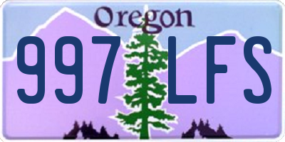 OR license plate 997LFS