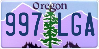 OR license plate 997LGA