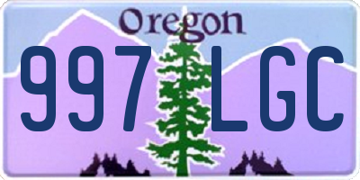 OR license plate 997LGC