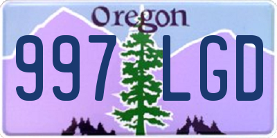 OR license plate 997LGD