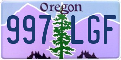 OR license plate 997LGF