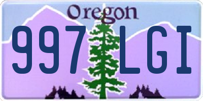 OR license plate 997LGI