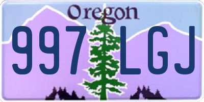 OR license plate 997LGJ