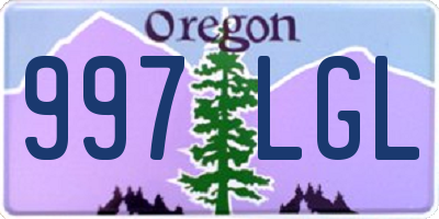 OR license plate 997LGL