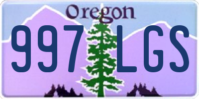 OR license plate 997LGS