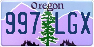 OR license plate 997LGX