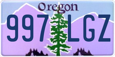 OR license plate 997LGZ